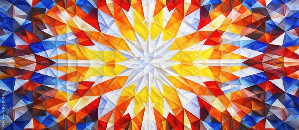 Abstract Polygonal Art in Warm Colors Abstract Polygonal Art in Warm Colors