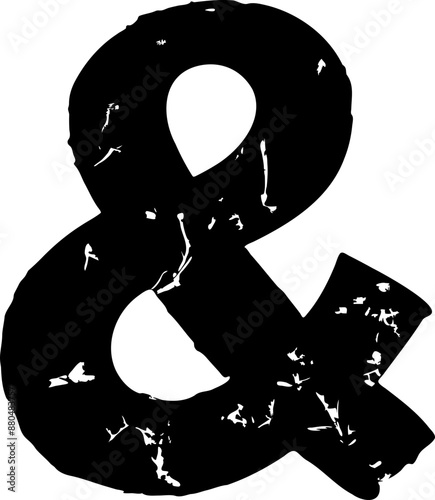 A weathered letter ampersand