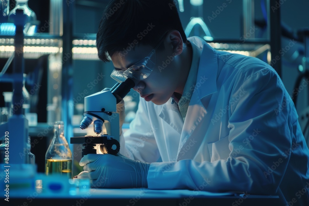 Medical science technology researchers who work in life science laboratories for testing vaccines and treating Coronavirus covid-19 Medical science technology researchers who work in life science laboratories for testing vaccines and treating Coronavirus covid-19