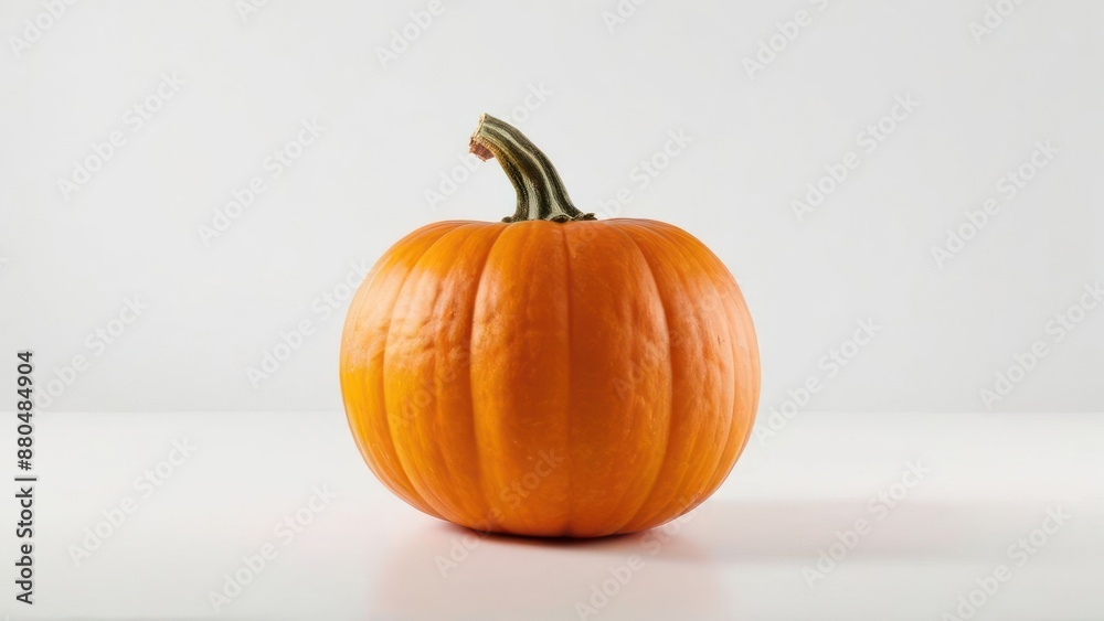 a small orange pumpkin sitting on a white surface a small orange pumpkin sitting on a white surface