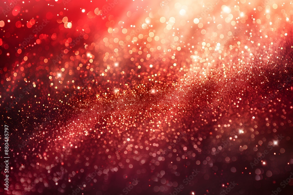Sparkling Red Glitter Background with Bokeh Effect Sparkling Red Glitter Background with Bokeh Effect