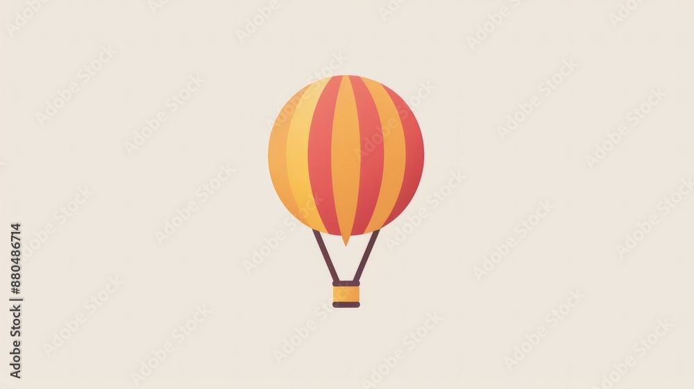 Fototapeta premium Minimalist hot air balloon logo