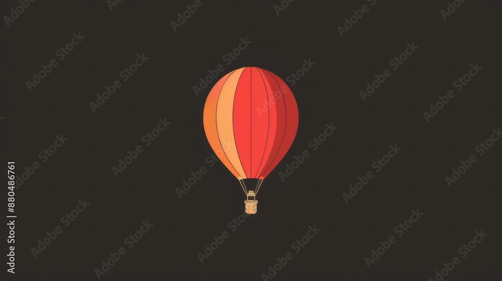 Fototapeta premium Minimalist hot air balloon logo