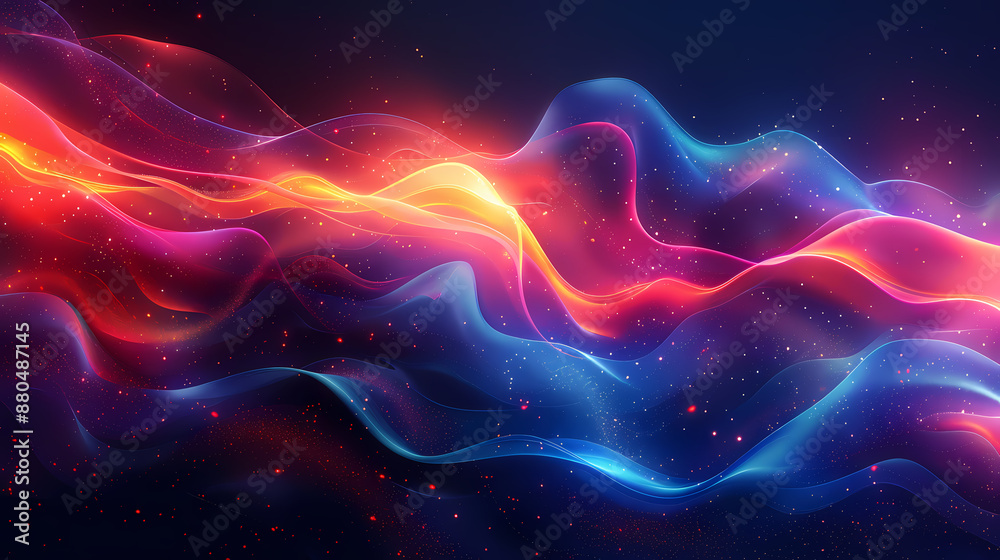 Vivid 3D abstract waves of vibrant colors in motion, creating a mesmerizing blend of light and textures. Vivid 3D abstract waves of vibrant colors in motion, creating a mesmerizing blend of light and textures.