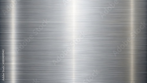 Polished silver metal plate background with subtle gradient and slight scratches, evoking industrial, modern, and sleek aesthetic atmosphere.