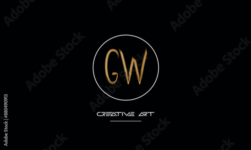 GW, WG, G, W abstract letters logo monogram