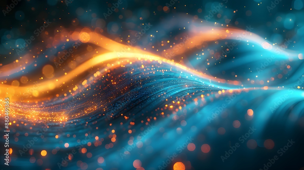 Abstract Blue and Orange Lights.