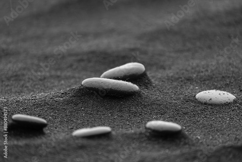 Detail at Reynisfjara black sand beach, Iceland