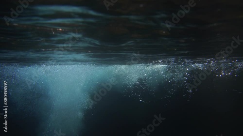 滝壺の水中映像　三重県大紀町　八重谷湧水下流 photo