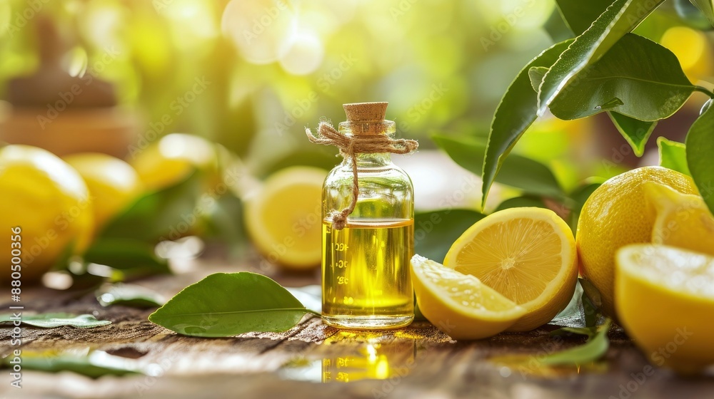 Uplifting lemon essential oil for energizing and refreshing your mind and body in amber dropper bottles Uplifting lemon essential oil for energizing and refreshing your mind and body in amber dropper bottles