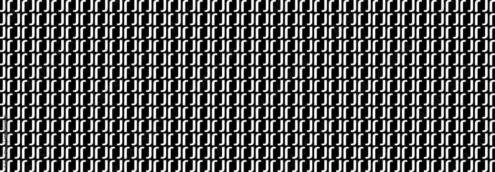 Curved lines, cute style, U letter Design, black and white background ...