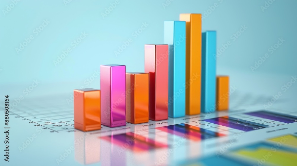 A detailed bar chart comparing different product sales performance in a quarterly report.