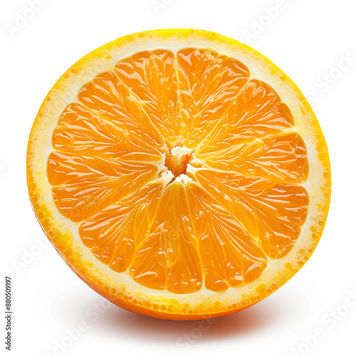 slice of orange isolated on...