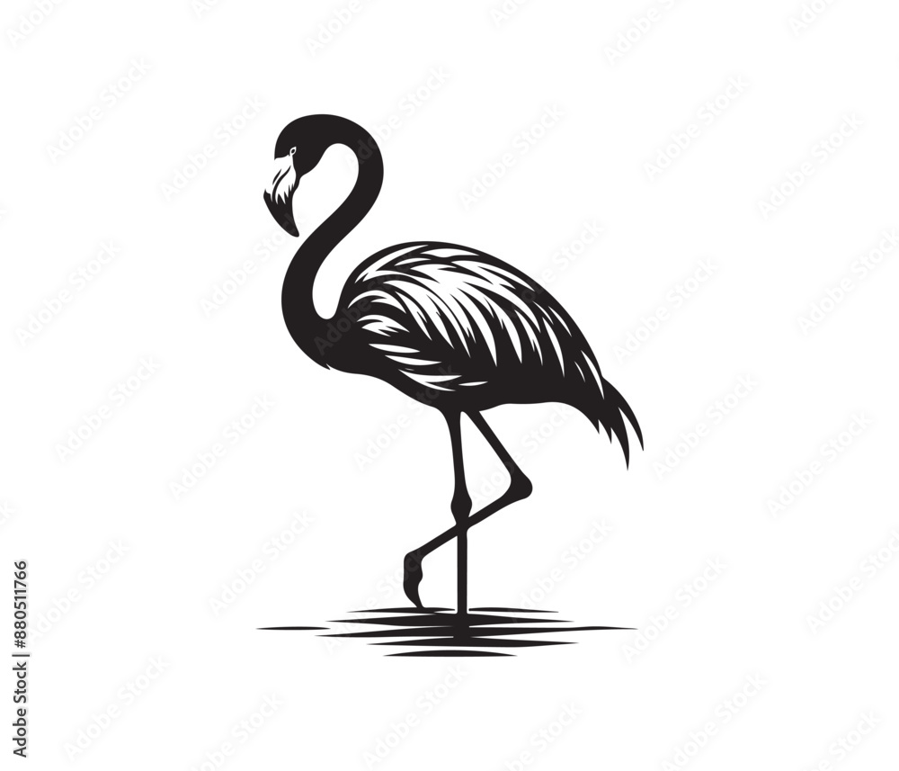 Fototapeta premium flamingo vector design,awesome flamingo svg,high resolution printable flamingo artwork