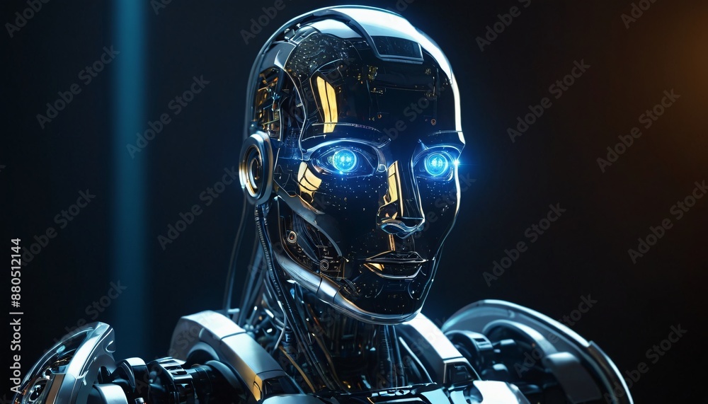 humanoid robot with mechanical details suggesting advanced technology humanoid robot with mechanical details suggesting advanced technology