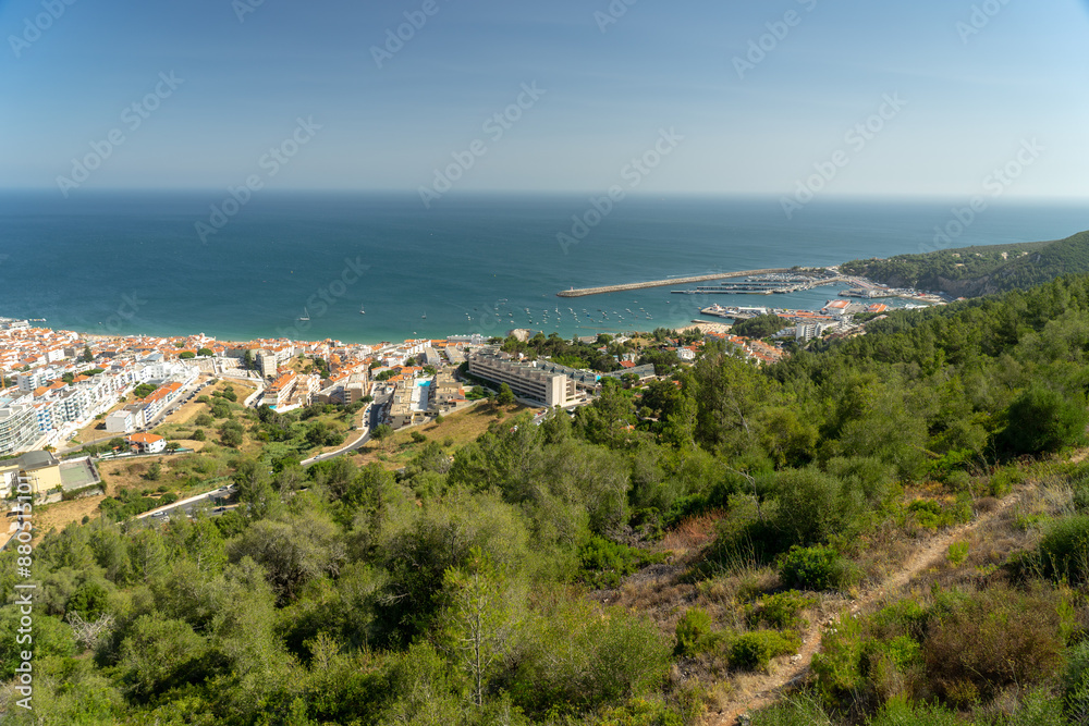 Views of the town of Sesimbra captured from the Castle. Views of the town of Sesimbra captured from the Castle.