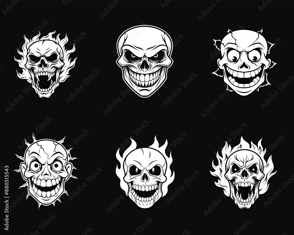 Scary Skull Smiling Scary Skull Smiling