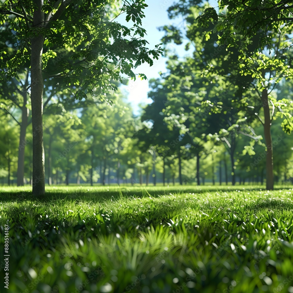 Grassy Field With Trees in Background Grassy Field With Trees in Background