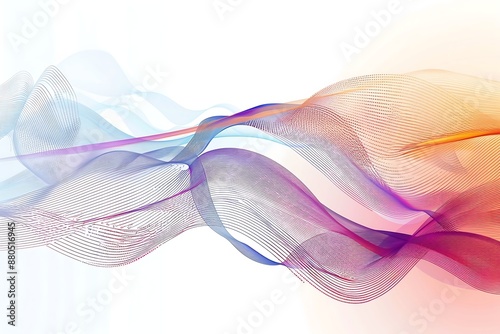 abstract background with multicolored curly lines, design concept art photo