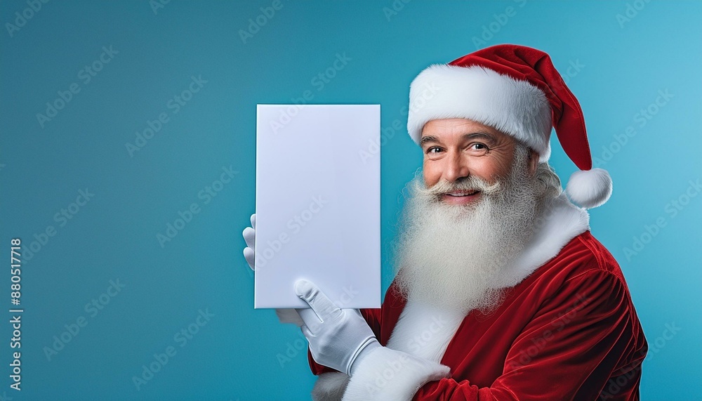 santa claus holding blank sign santa claus holding blank sign