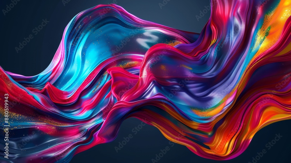 Abstract background with a colorful sky and ocean waves. Oil painting style. Abstract background with a colorful sky and ocean waves. Oil painting style.