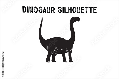 Dinosaur Vector Silhouette Design on White background.Dinosaur silhouettes vector illustration..