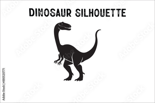 Dinosaur Vector Silhouette Design on White background.Dinosaur silhouettes vector illustration..