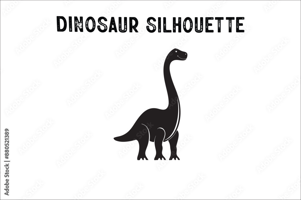 Dinosaur Vector Silhouette Design on White background.Dinosaur silhouettes vector illustration..