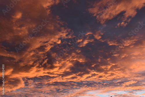 Burning Clouds | Orange Red Sky At Dusk | Evening Skies