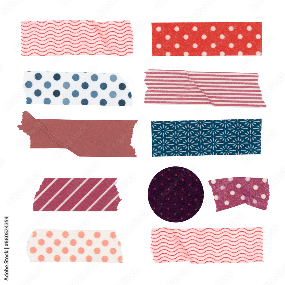 Colorful washi tape png sticker, cute pattern collection on transparent background Colorful washi tape png sticker, cute pattern collection on transparent background