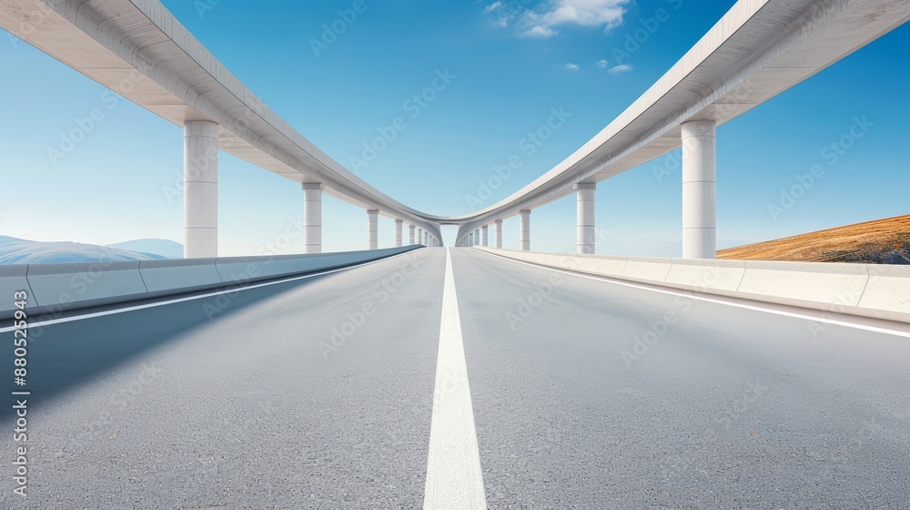 Naklejka premium road elevated highways and bridges representing modern infrastructure, realistic photo, cinematography, focus cover all object