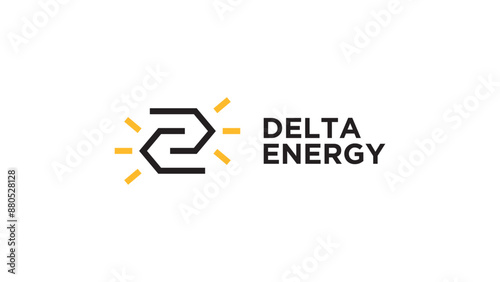 d letter logo template delta enegry