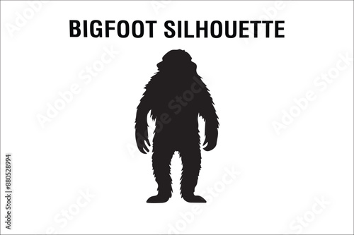 Bigfoot silhouettes  vector  illustration. Bigfoot silhouette illustration. Bigfoot silhouette.