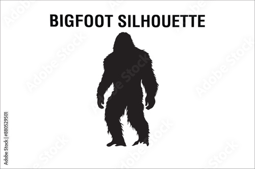 Bigfoot silhouettes  vector  illustration. Bigfoot silhouette illustration. Bigfoot silhouette.