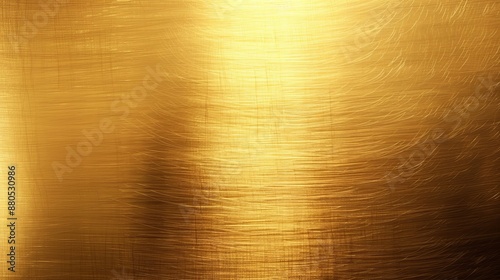 Horizontal golden brass background with shiny surface