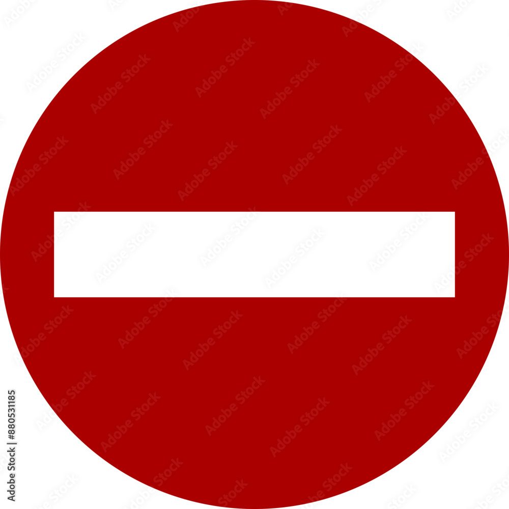 Naklejka premium No Entry Sign - Road Sign Graphic