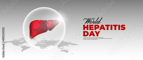 World hepatitis day banner design