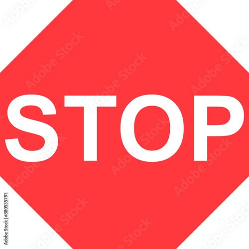 Stop Road Sign - Vector Graphic  ©  Dottie Digitals