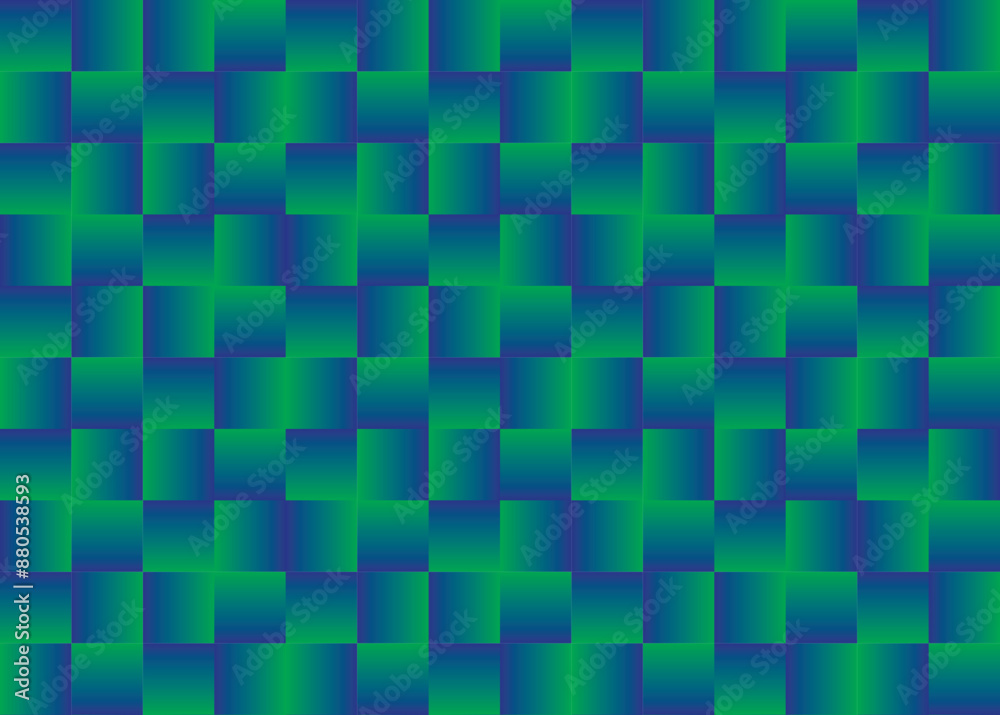 Abstracts 3D green and blue color square texture background eps vector 