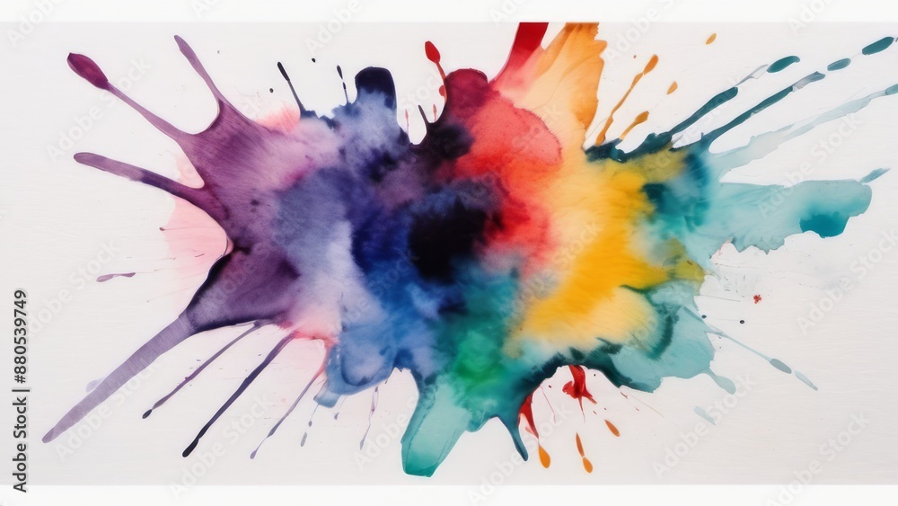 Obraz premium watercolor splash background in isolated white background.