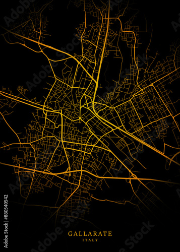 Gallarate City Map Poster Minimalist - Gallarate City Modern Wall Art Home Decor Ready to Printable	
