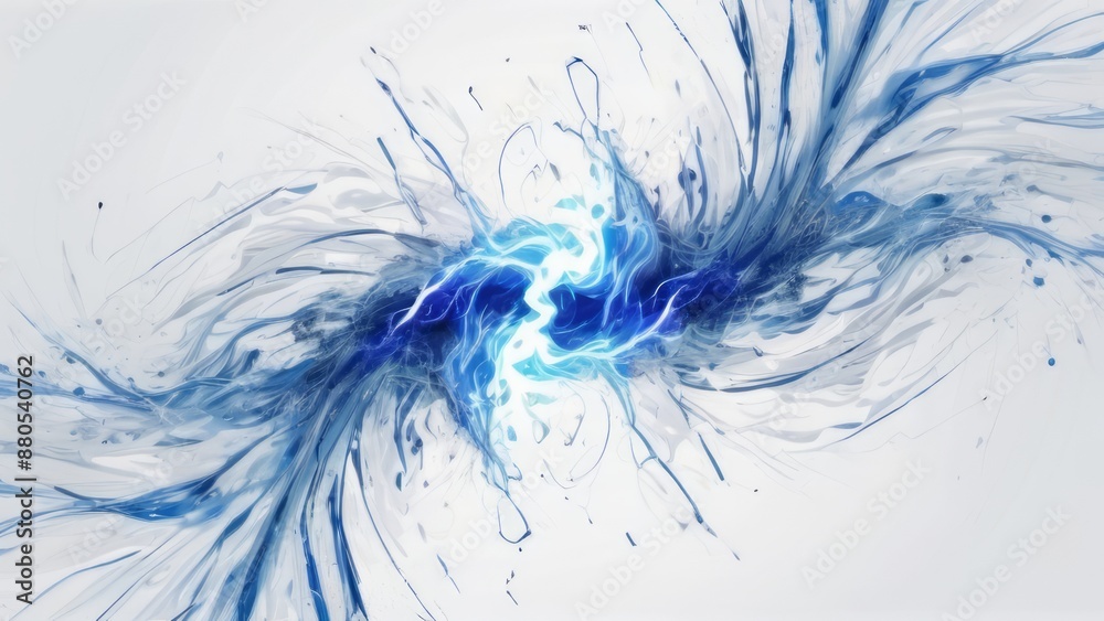 Obraz premium electricity sparks and splashes in isolated white background.
