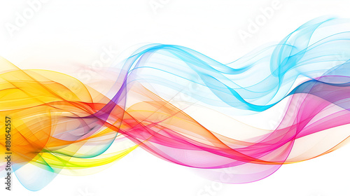 abstract colorful flowing wave lines isolated on white background ,Dynamic rainbow color wave abstract background for creative design projects and artistic ventures ,original abstract colorful 