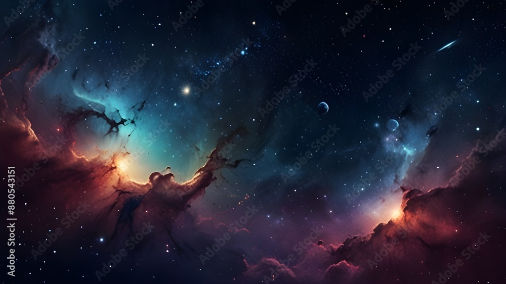 Obraz premium Space galaxy background Generative AI