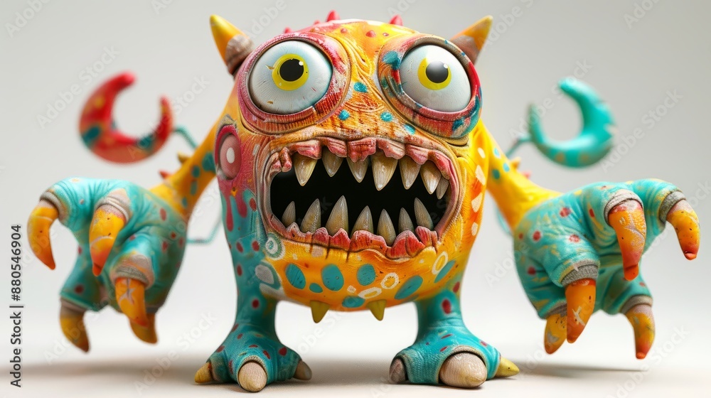 3D monster expressive cartoon style character 3D monster expressive cartoon style character