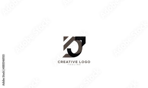 DJ JD Abstract initial monogram letter alphabet logo design photo