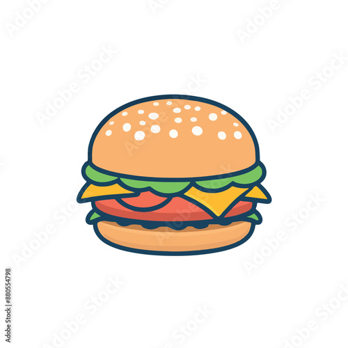 A colourful Burger icon