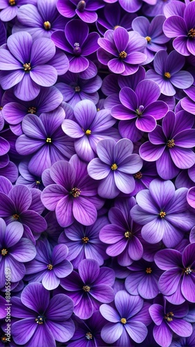 Purple Flowers Close-up with Vibrant Background Wallpaper © Transparent png
