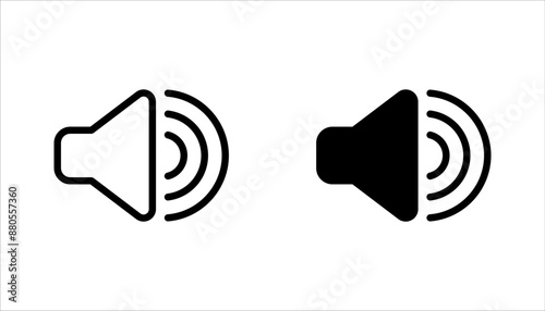 Sound icon set. sign for mobile concept and web design vector illustration on white background