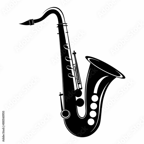 saxophone vector silhouette